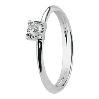 Bliss Дамски пръстен от бяло злато с диамант Bliss 20073740 (20073740)