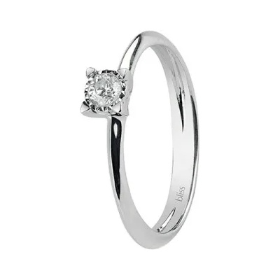 Bliss Дамски пръстен от бяло злато с диамант Bliss 20073740 (20073740)