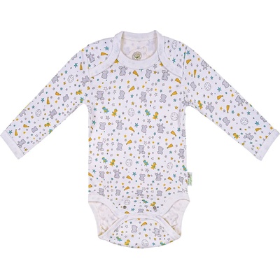 Bio Baby Боди Bio Baby - Органичен памук, 68 cm, 4-6 месеца, жълто-сиво (97220135)