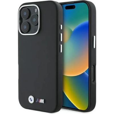BMW M Smooth Full Wrapped Metal MagSafe Case за iPhone 16 Pro - черен (3666339324582)
