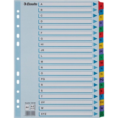 Rozlišovač kartonový Esselte Mylar A-Z barevný
