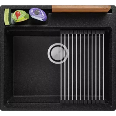 Твоят Стил Графитна гранитна кухненска мивка Осло 60 Pocket 580 x 530 мм