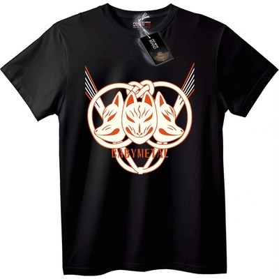 NOONEBRAND Тениска BABYMETAL Лисици - L, White
