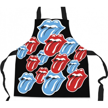 CurePink zástěra Rolling Stones Tangue polyester