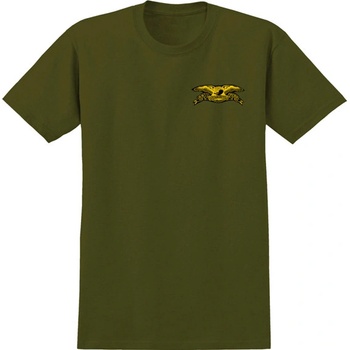 Antihero Basic Eagle Chest pánske tričko s krátkym rukávom military green yellow black