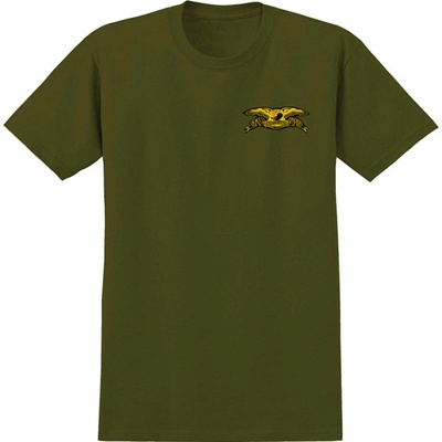 Antihero Basic Eagle Chest pánske tričko s krátkym rukávom military green yellow black