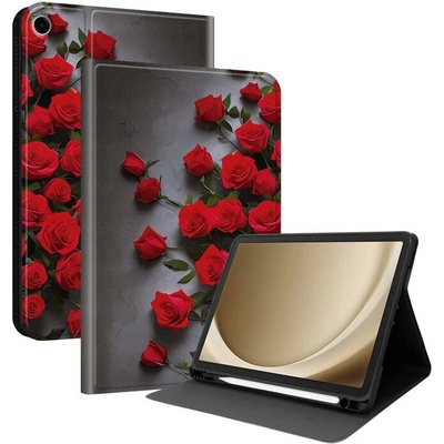 VSETKONAMOBIL 133255 ART Zaklápacie puzdro pre Samsung Galaxy Tab A9+ / Galaxy Tab A11+ RED ROSES