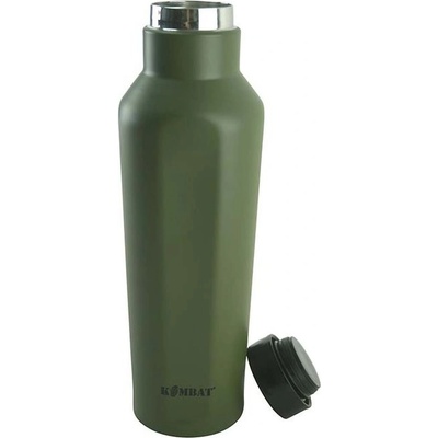 Kombat šesťhranná fľaša Military izolovanánerez 500 ml zelená