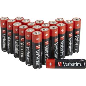 Verbatim ALKALINE BATTERY AA 20 PACK (HANGCARD) (49877) - TechnoGear