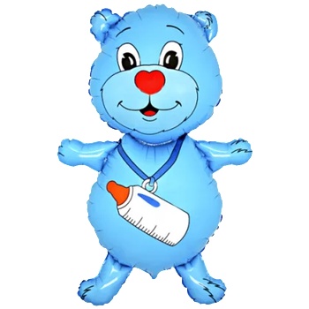 Image 1 of BP Фолиев балон - Мече с бутилка (синьо)