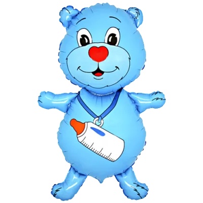 BP Фолиев балон - Мече с бутилка (синьо)
