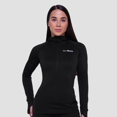 GymBeam Pulse 1/2 Zip Running Суичър за жени Black XS