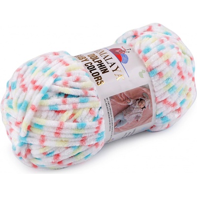 Stoklasa Pletací žinylková příze Dolphin Baby Colors 100 g Balení: 1 ks, Varianta: 3 (80415) bílá oranžová 3 (80415) bílá oranžová