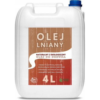 LNĚNÝ OLEJ NA DŘEVO PŘÍRODNÍ PRO IMPREGNACI A PÉČI O DŘEVO 45m2