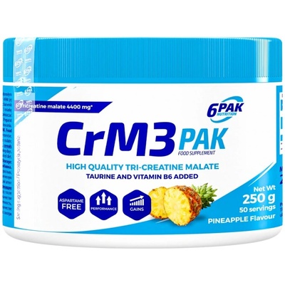 6PAK Nutrition CrM3 PAK (Tri-Creatine Malate + Taurine) [250 грама] Ананас