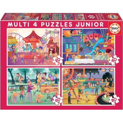 Educa Multi 4 Junior Park atractions+Children's party 20-40-60-EDU18601 80 dielov