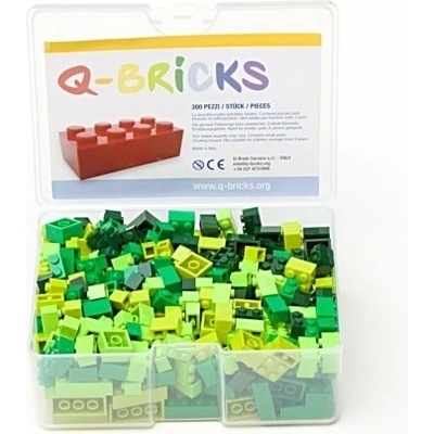 Q-Bricks ZELENÝ MIX 300 ks