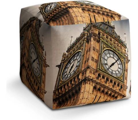 Sablio Taburet Clock tower: 40x40x40 cm