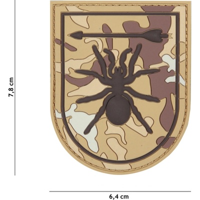 Gumová nášivka 101 Inc Special Forces Spider - desertstorm