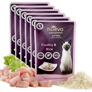 NUEVO CAT Kitten Poultry & Rice 6 x 85 g