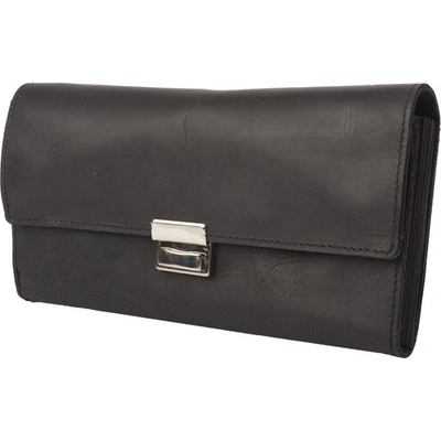 Hunter Leather Čašnícka peňaženka Hunter kožená čierna