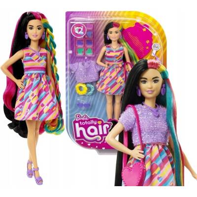 Barbie Totally Hair s dlouhými vlasy + módní doplňky HCM90