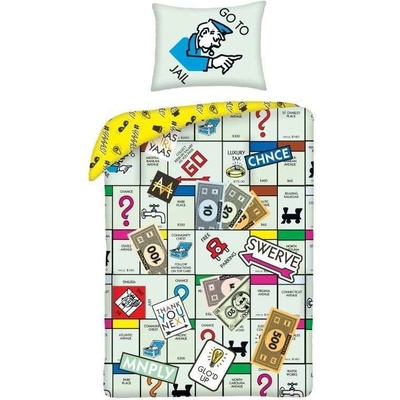 Halantex Obliečky vo vaku Monopoly Go Bavlna 140x200 70x90