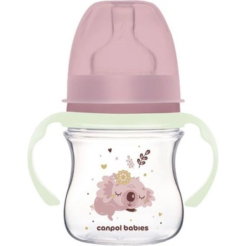 Canpol babies Антиколок шише Canpol - EasyStart, Sleepy Koala, 0м+, 120 ml, розово (35/236_pin)