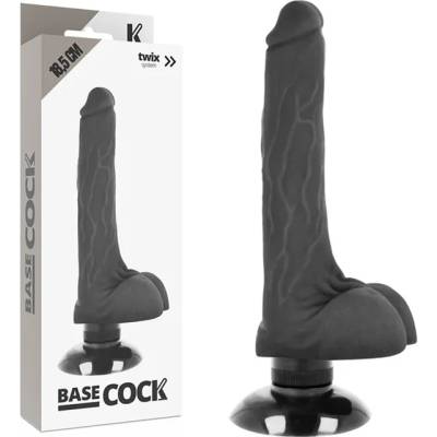 Вибратор с регулируема вакуумна основа, 18, 5см. - Basecock Twix 2 (D-223028)