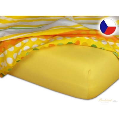 Dadka Jersey prostěradlo tmavě žluté 60x190x10