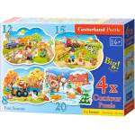 Castorland Пъзел Castorland 4 в 1 - Четири сезона (B-043019) - ozone