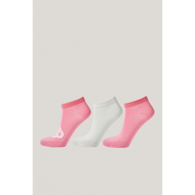 Gant ponožky MONOGRAM ANKLE SOCKS 3-PACK GERANIUM PINK