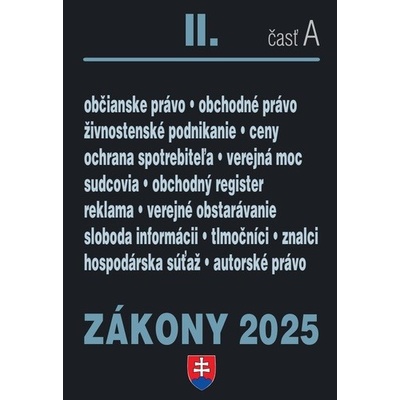 Zákony II. A / 2025 - Obchodné a občianske právo