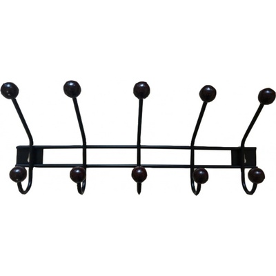Walteco 8518 5 háčků černá / hnědé dřevo