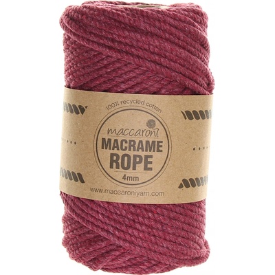 Maccaroni Rope 4 mm světle vínová 504S