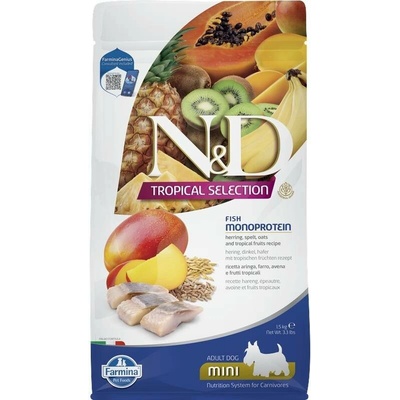N&D Tropical Selection Dog Adult Mini Ancestral Grain Herring 1,5 kg