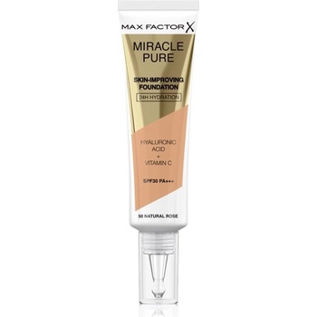 Max Factor Miracle Pure Skin dlhotrvajúci make-up SPF30 50 Natural Rose 30 ml