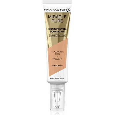 Max Factor Miracle Pure Skin dlhotrvajúci make-up SPF30 50 Natural Rose 30 ml