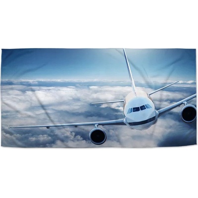 Sablio Ručník s potiskem Letadlo v oblacích 50 x 100 cm