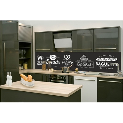 DIMEX ART Фототапет за кухня - табели за пекарни 260 x 60 см