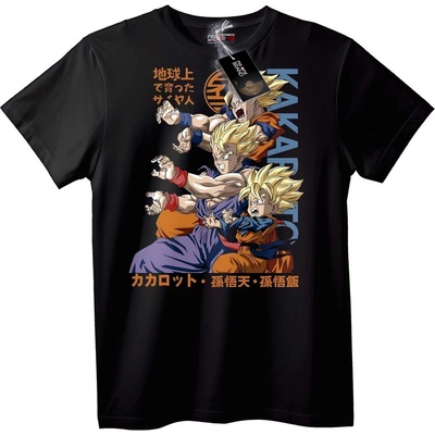 NOONEBRAND Тениска Dragon Ball Z - Какарото, Гоан, Готен - 4XL, White