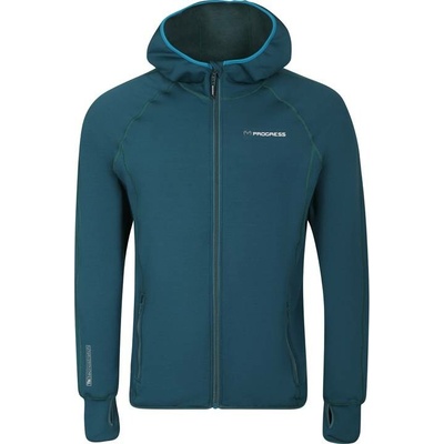 Progress TOREZ Hoody MERINO funkční sportovní petrolejová