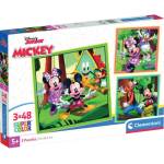 Clementoni Детски пъзел Clementoni от 3 x 48 части - Мики и приятели (25298) - baby