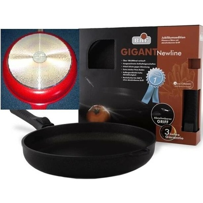Pánev Baf gigant new line 28cm vnější barva červená pánev BAF Gigant new line 28 cm s odnímatelnou ručkou a víkem RED