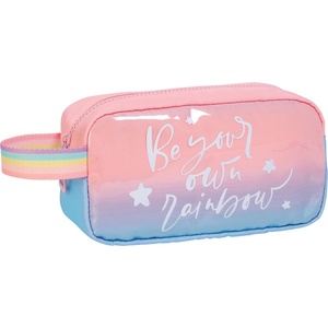 Marshmallow Ученически несесер Marshmallow - Rainbow, Розов (DKT64526)
