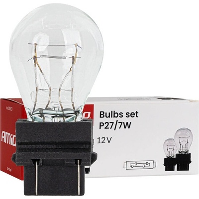 Amio Halogenová žárovka P27/7W 12V 27/7W W2.5X16q 10 ks