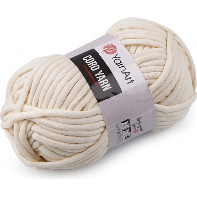 Prima-obchod Pletací příze Cord Yarn 250 g, barva 20 (752) krémová nejsvět.