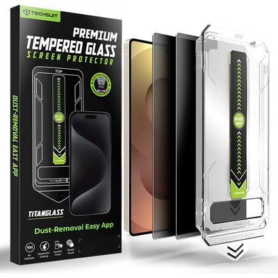 Techsuit Стъклен протектор за Samsung Galaxy S26 Ultra - Techsuit TitanGlass CrystalHD (2 броя) - Privacy (поверителност)