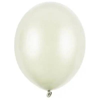 Party Deco Латексови Балони Металик, Светъл Крем - 12 см (sb5m-079j)