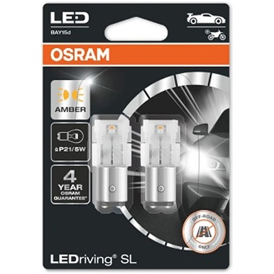 OSRAM Крушка OSRAM LED P21/5W, 12V, 1.3W, 55lm/10lm, 2 броя